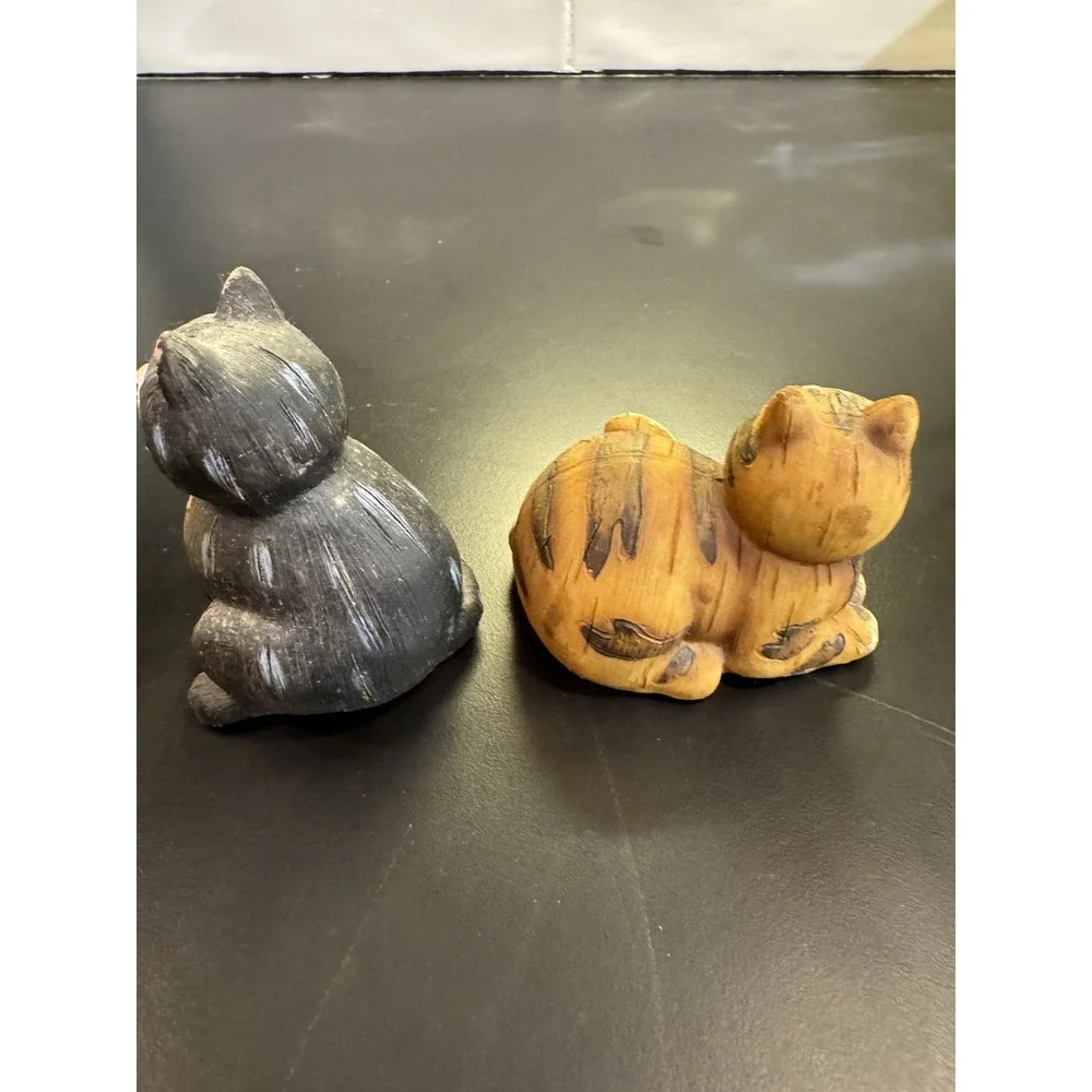 2‎ Tii Collections Small Resin Cat Figures Sitting Position And Laying Down